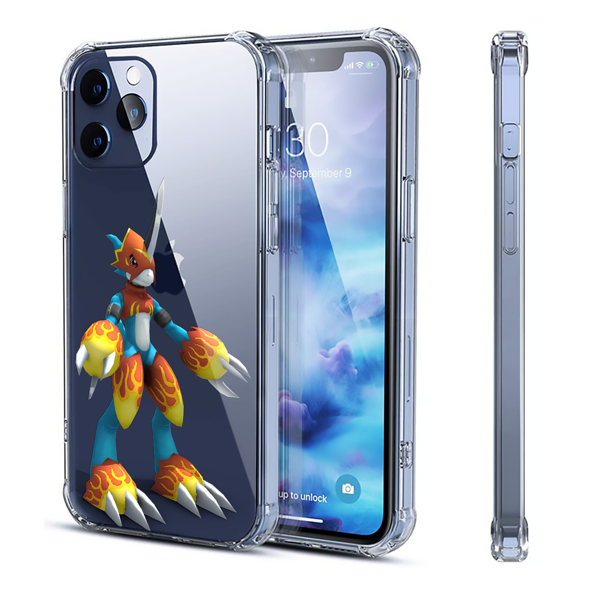 （画像用） Digimon デジタルモンスター/デジモン 【iPhone 12シリーズ対応】透明スマホケース（クリアソフトケース）